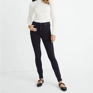 Madewell 10” High Rise Black Skinny Jeans Size 28T